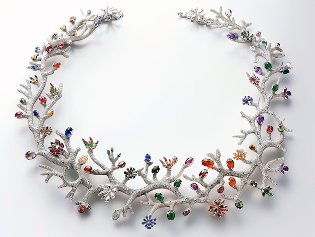 Gotowy haft z motywem roślinnym